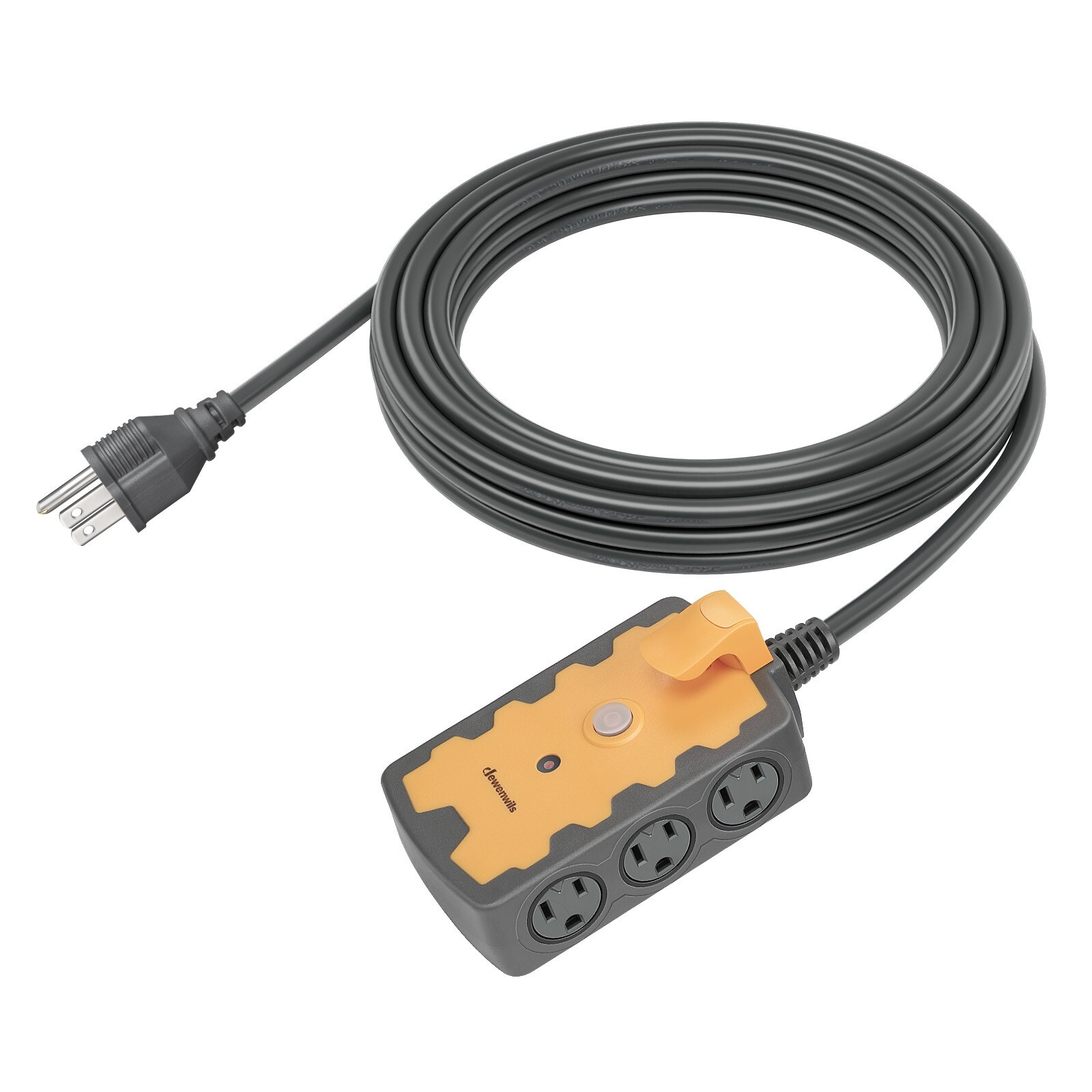 DEWENWILS Workshop Power Strip, 6-Outlets Strip with 15 FT Extension Cord, Heavy