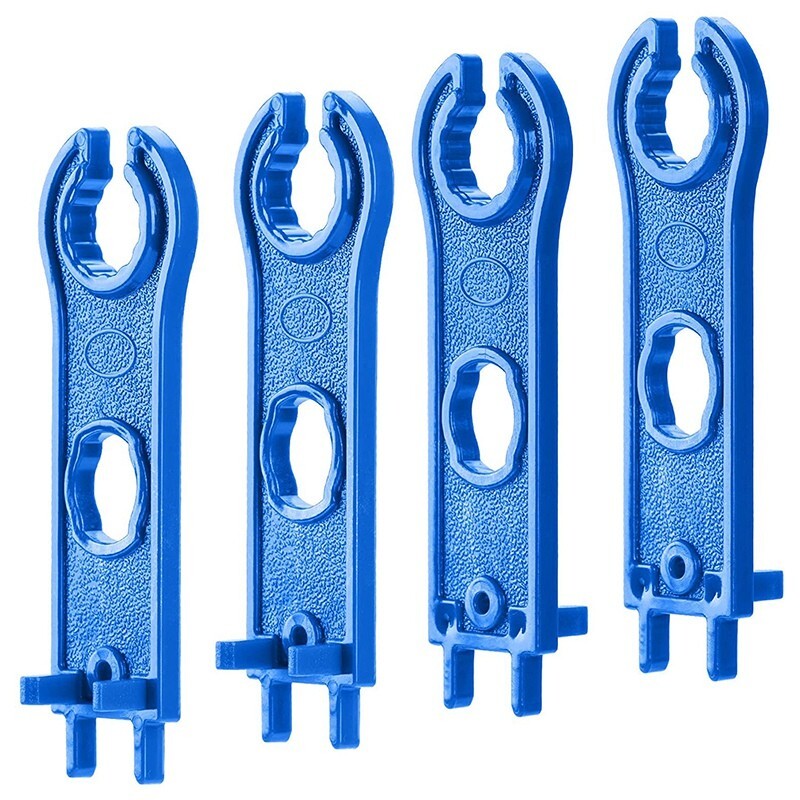 4PCS MC-4 Solar Connector Tool for Spanner Wrench PV Panel Wire Connect Blue