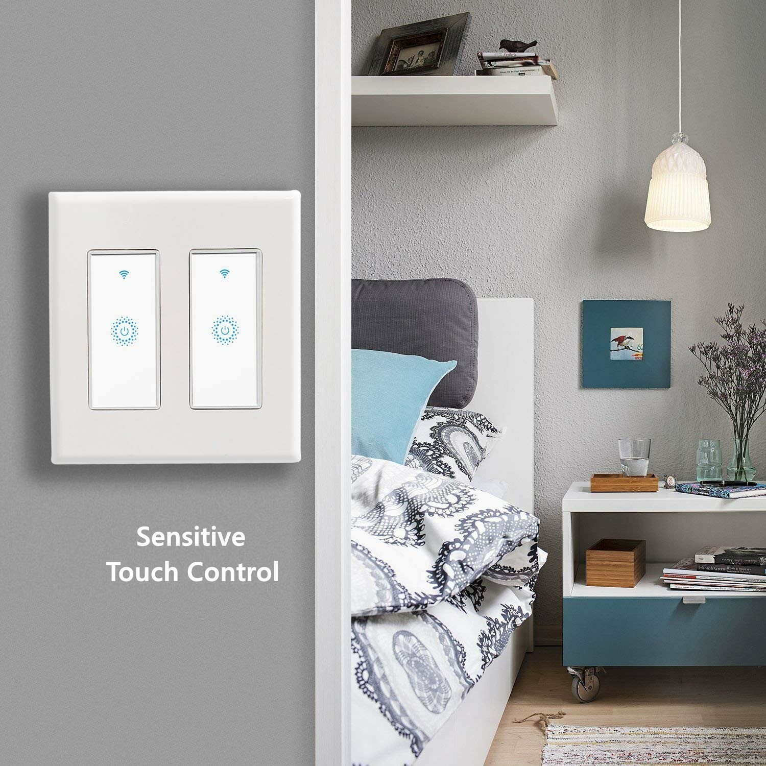Nexete Smart WiFi Light Switch Remote Alexa Google Voice Control Smart Life App