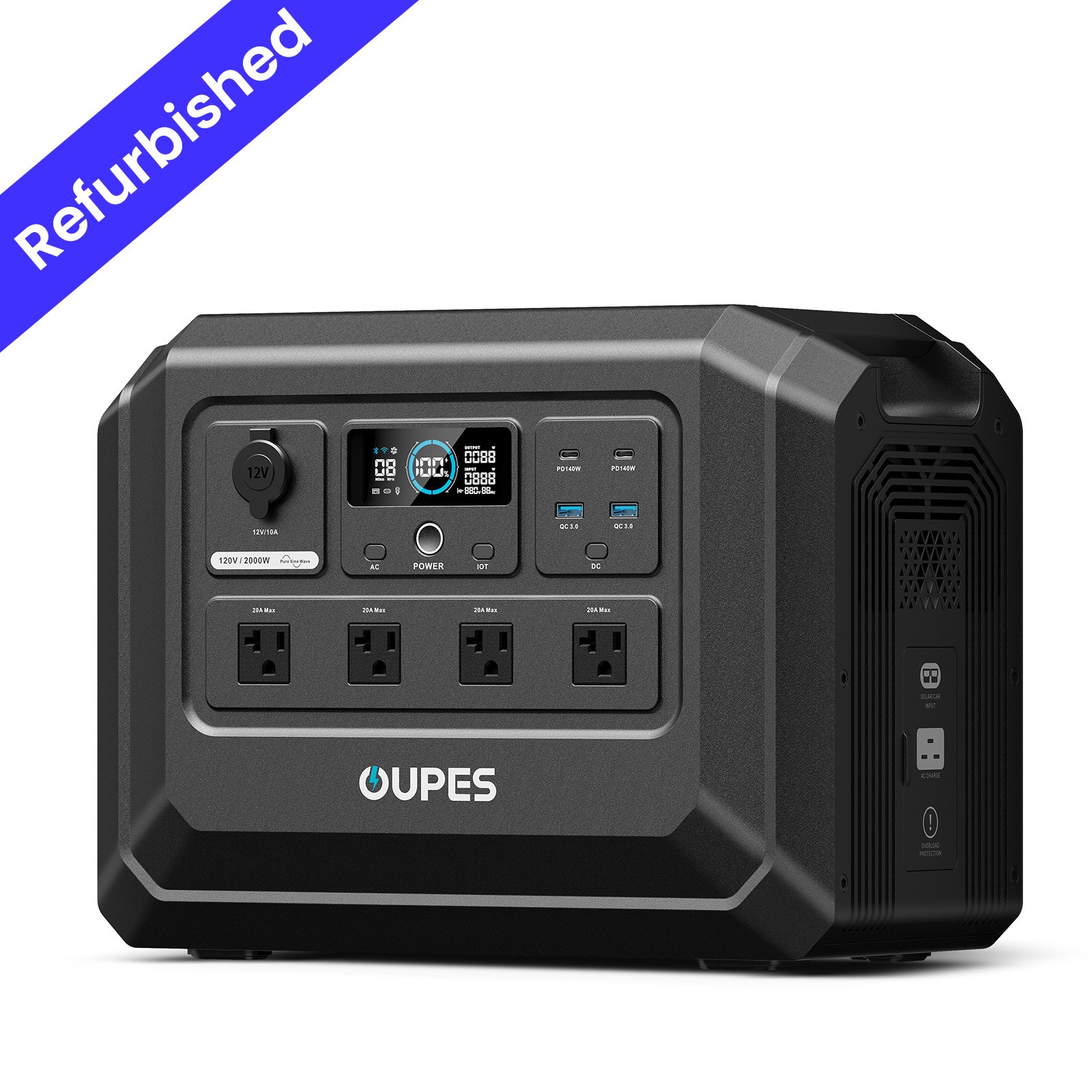 OUPES 1024Wh Mega 1 Lite Portable Power Station 1800W Solar Generator LFP