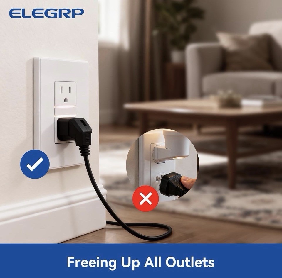 🇺🇸 10pk 15Amp Matte White Electrical Night Light Outlet W/ Cover 🇺🇸