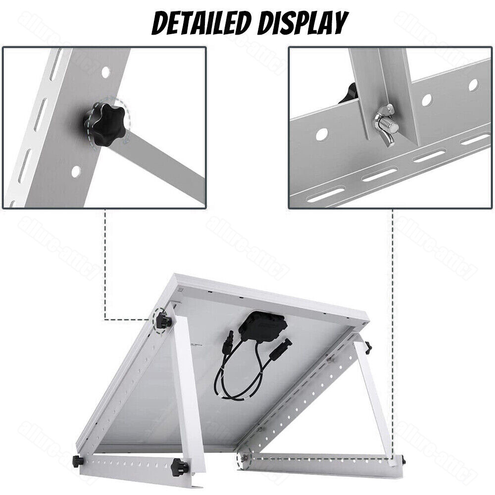 28″ Solar Panel RV Tilt Mount Brackets Ground Roof Flat Surface Adjustable Fram