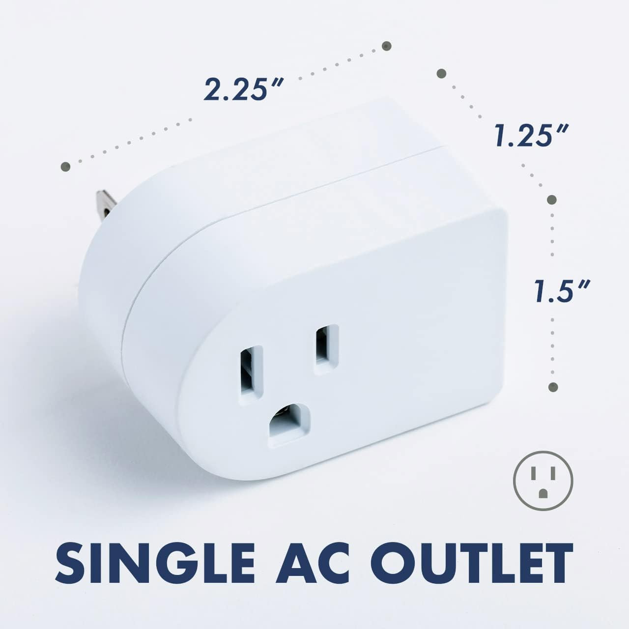 PS27 Grounded Outlet On/Off Power Switch with Amber Light, ETL Listed, White, 2-