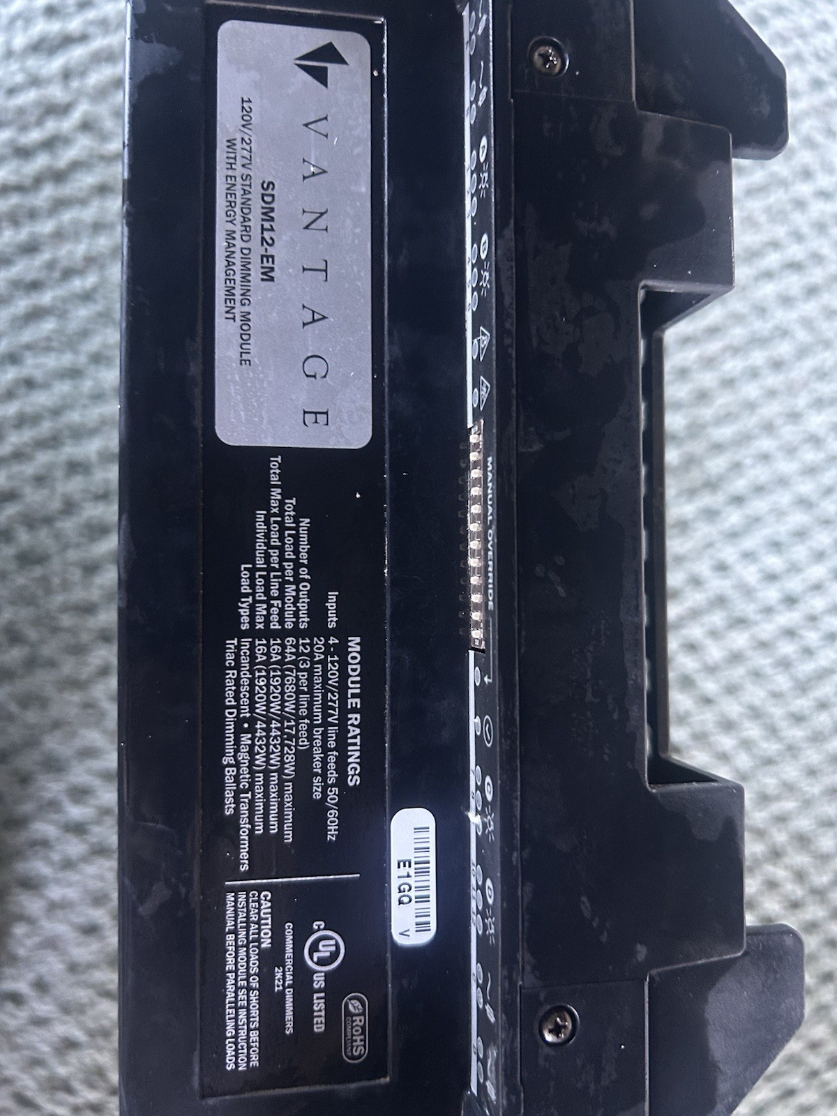 Vantage SDM12-EM 120V Standard Dimming Module Great Condition