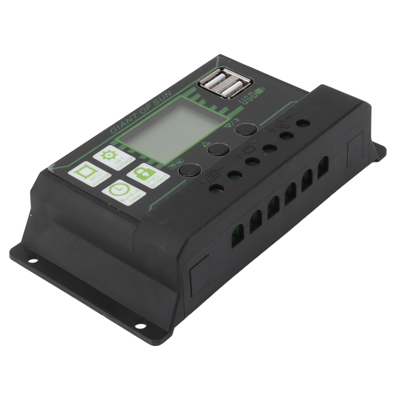 Hot (200A)Solar Charge Controller LCD Display Dual USB Port PWM Charging ABS 5V