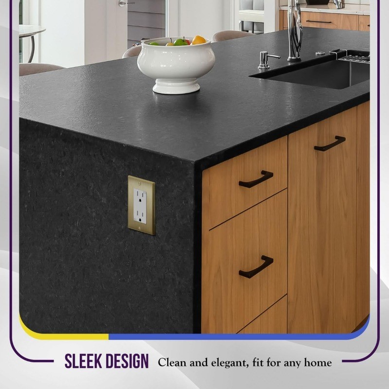 Decorator Switch/Outlet Metal Wall Plate Stainless Steel 201 Corrosion Resistant
