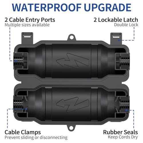 3 Pack Outdoor Extension Cord Safety Cover IP54 Waterproof Connection Box