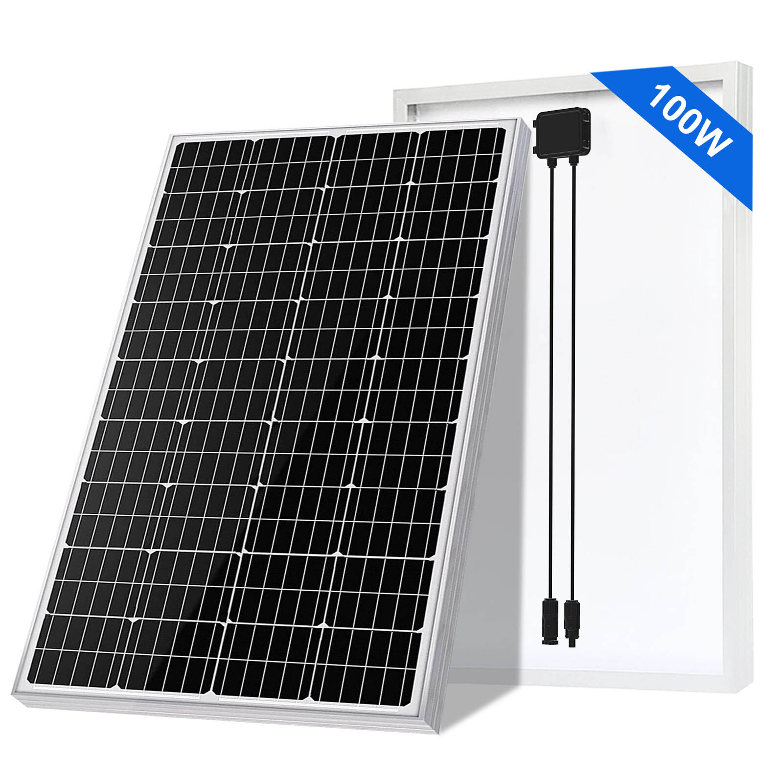 100 Watt 12V Solar Panel High Efficiency Monocrystalline Module For RV Boat Home