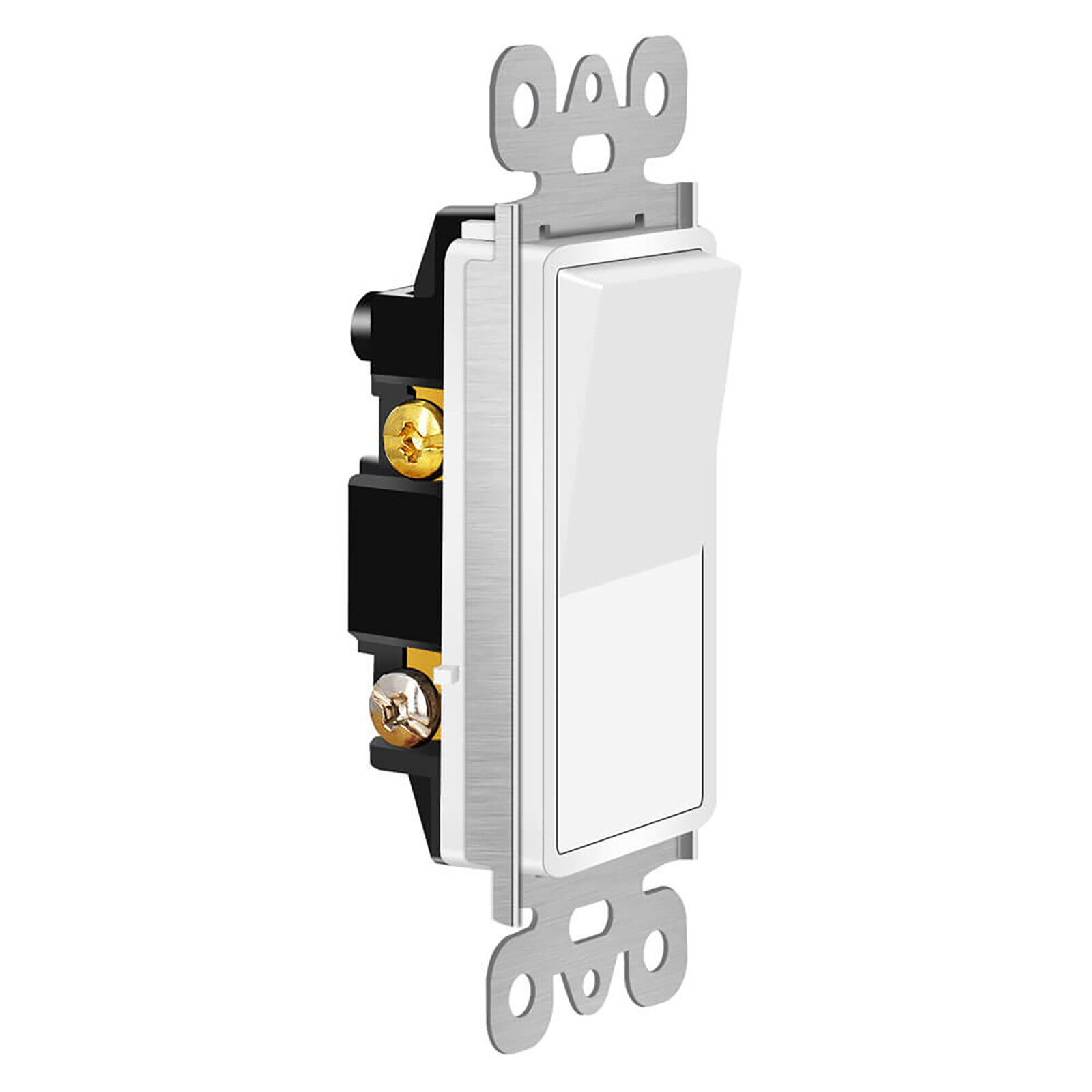 15Amp 120/277 Volt Decora Rocker Single-Pole Light Switch Wall White UL 100 Pack