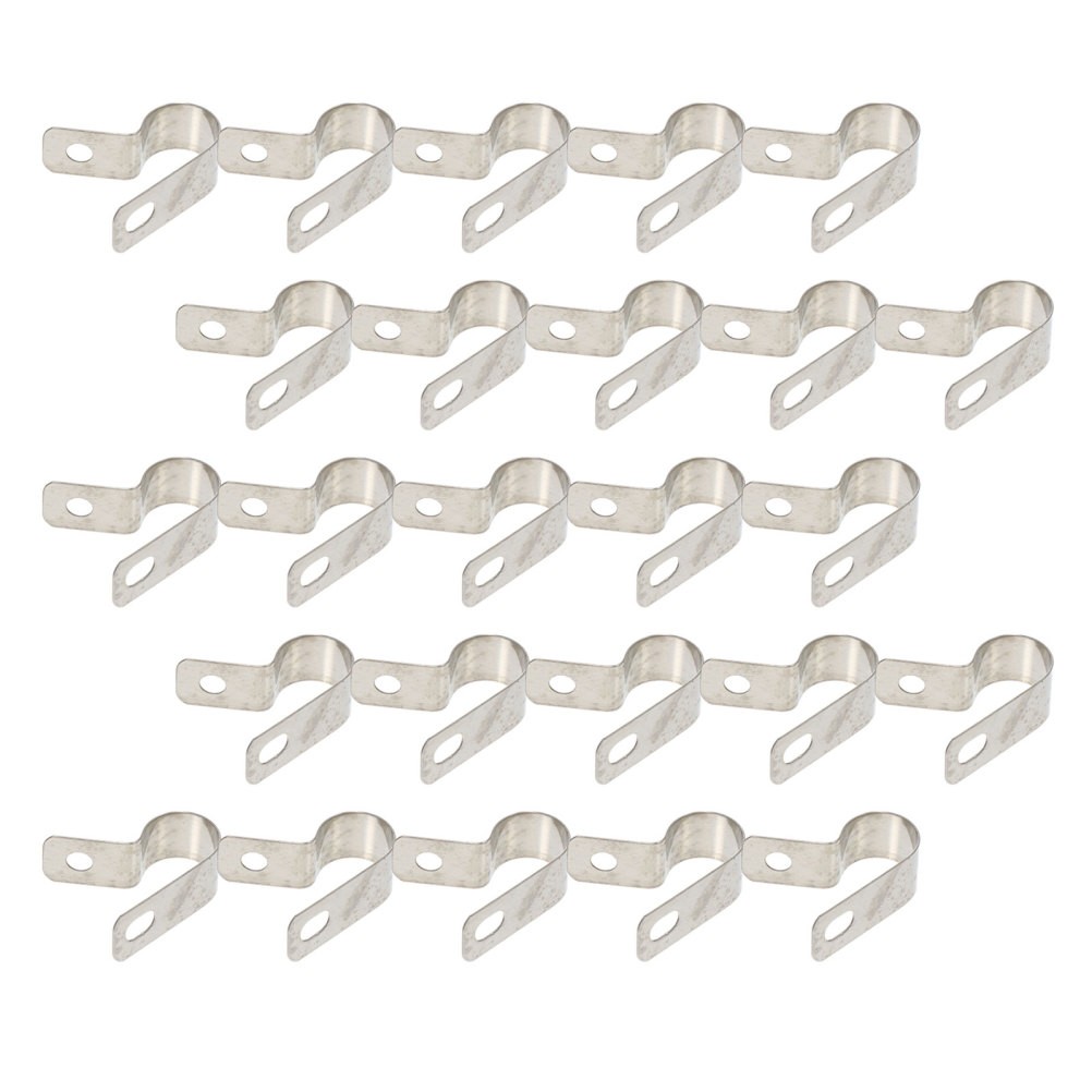 100pcs Wire Screw Clamps 10mm R-Type Cable Clips For Hanging String Lights Wire