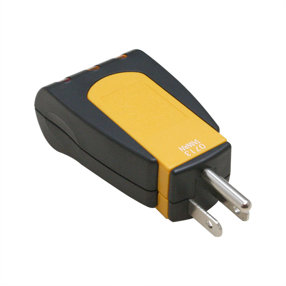 Standard 3-Wire Electrical Receptacle Wall Plug AC Outlet Tester – TR102