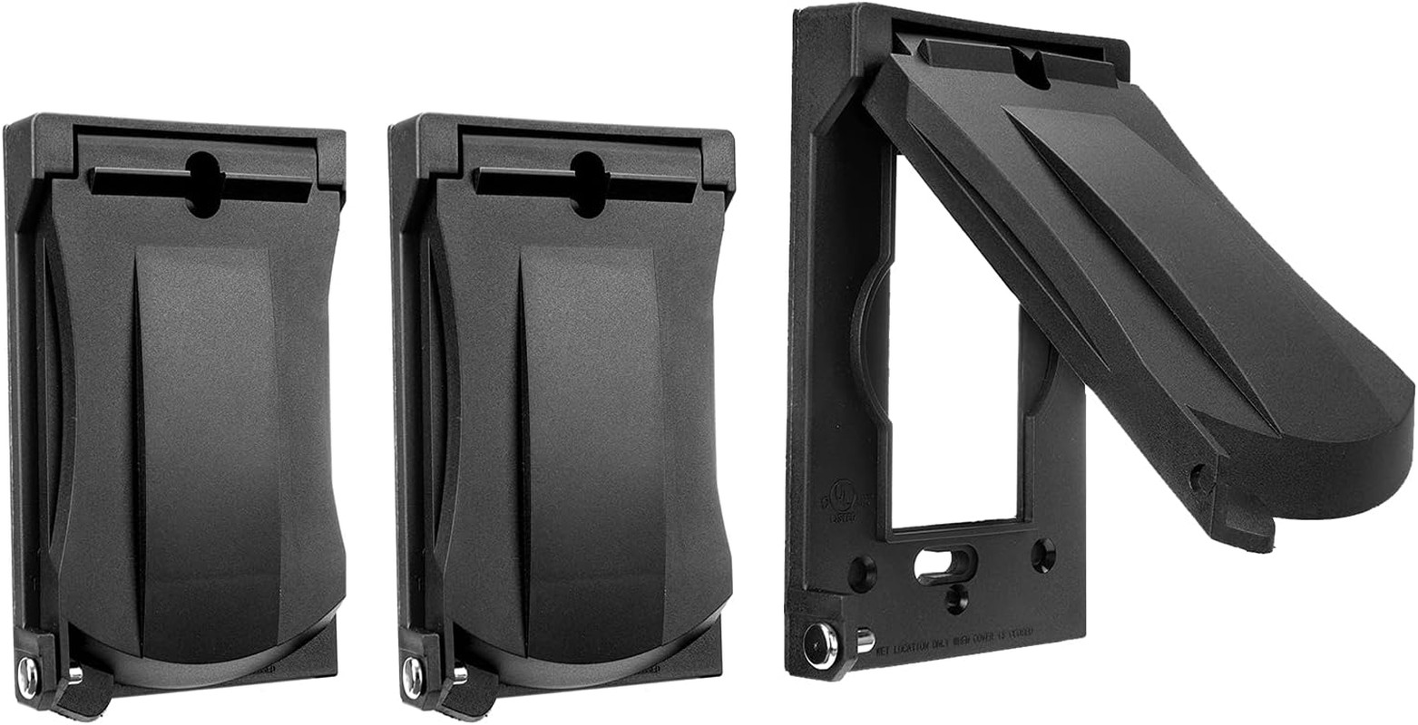[3 Pack] BESTTEN Outdoor Outlet Cover for GFCI and Decor Receptacle, Weather