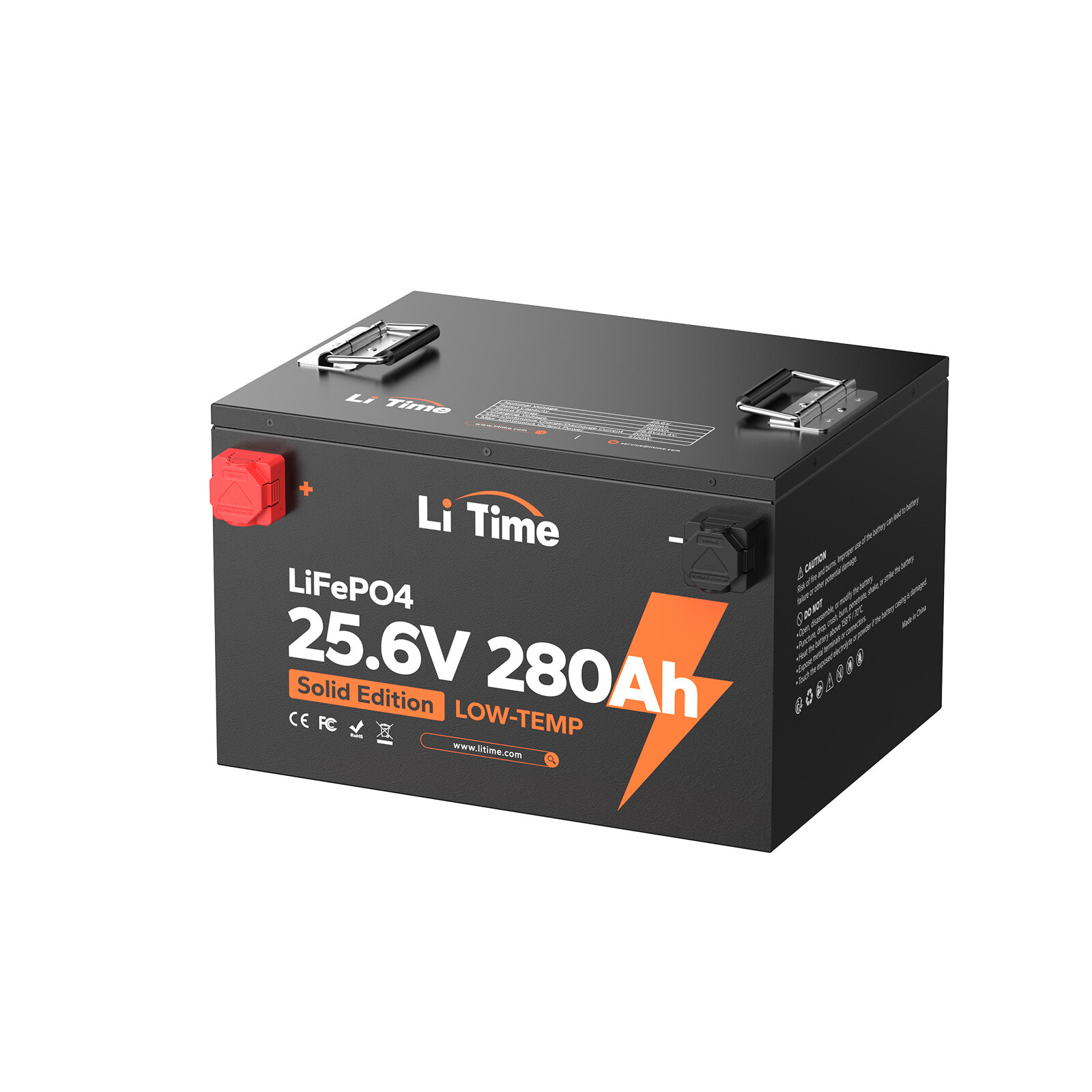 LiTime 24V 280Ah Deep Cycle LiFePO4 Lithium Battery 7168Wh Off-grid Home Backup