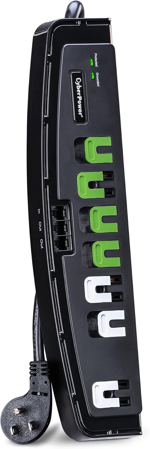 P705G Power Strip with 7 Outlets, 2100J Surge Protection & Circuit Breaker