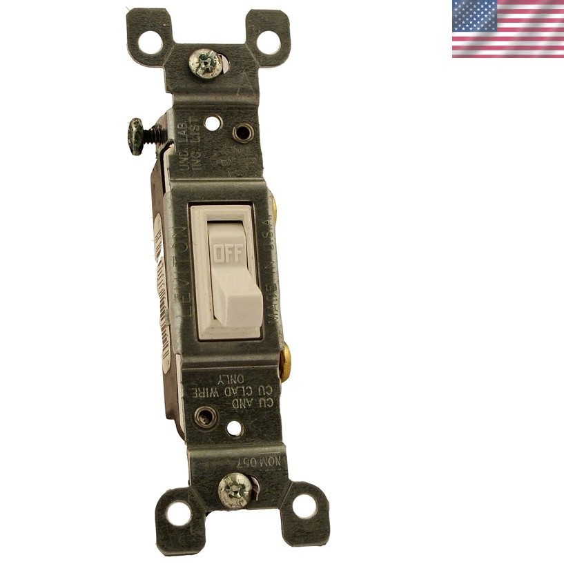 15 Amp 120 Volt AC Quiet Toggle Switch – Durable Thermoplastic White Design