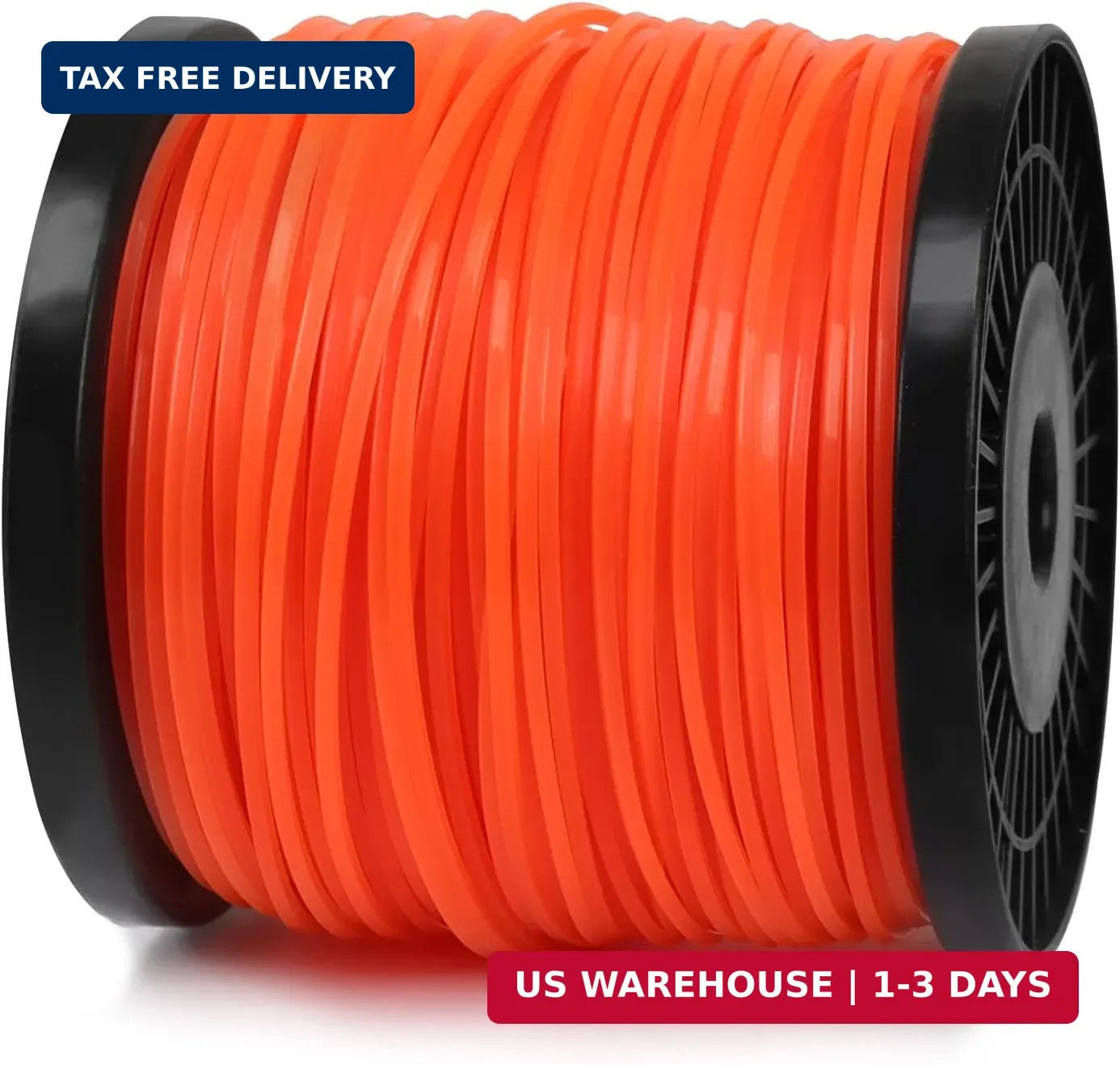 0.095″ Square Eater String 330FT Heavy Duty Nylon Trimmer Line Orange