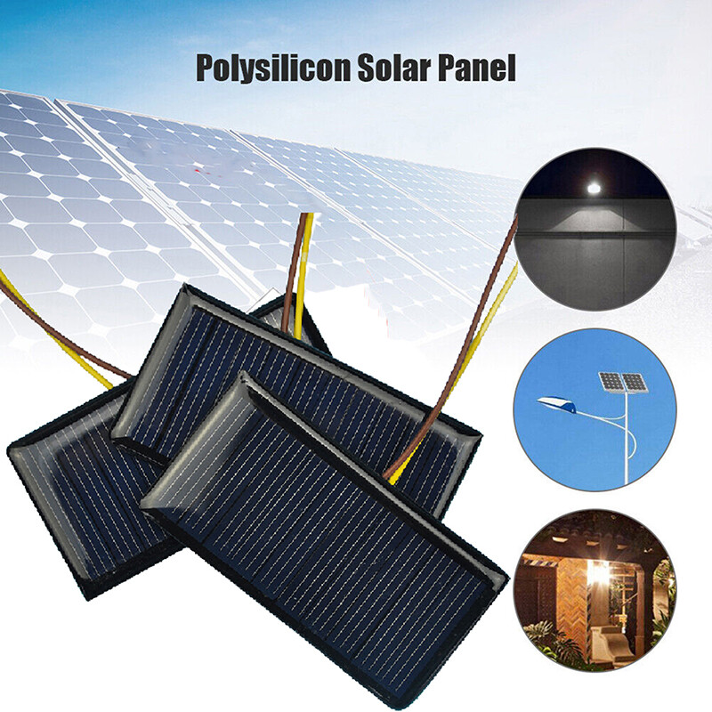 1-10Pcs/lot 5V 60mA Polycrystalline Silicon Solar Panel Cell Battery DIY Modules