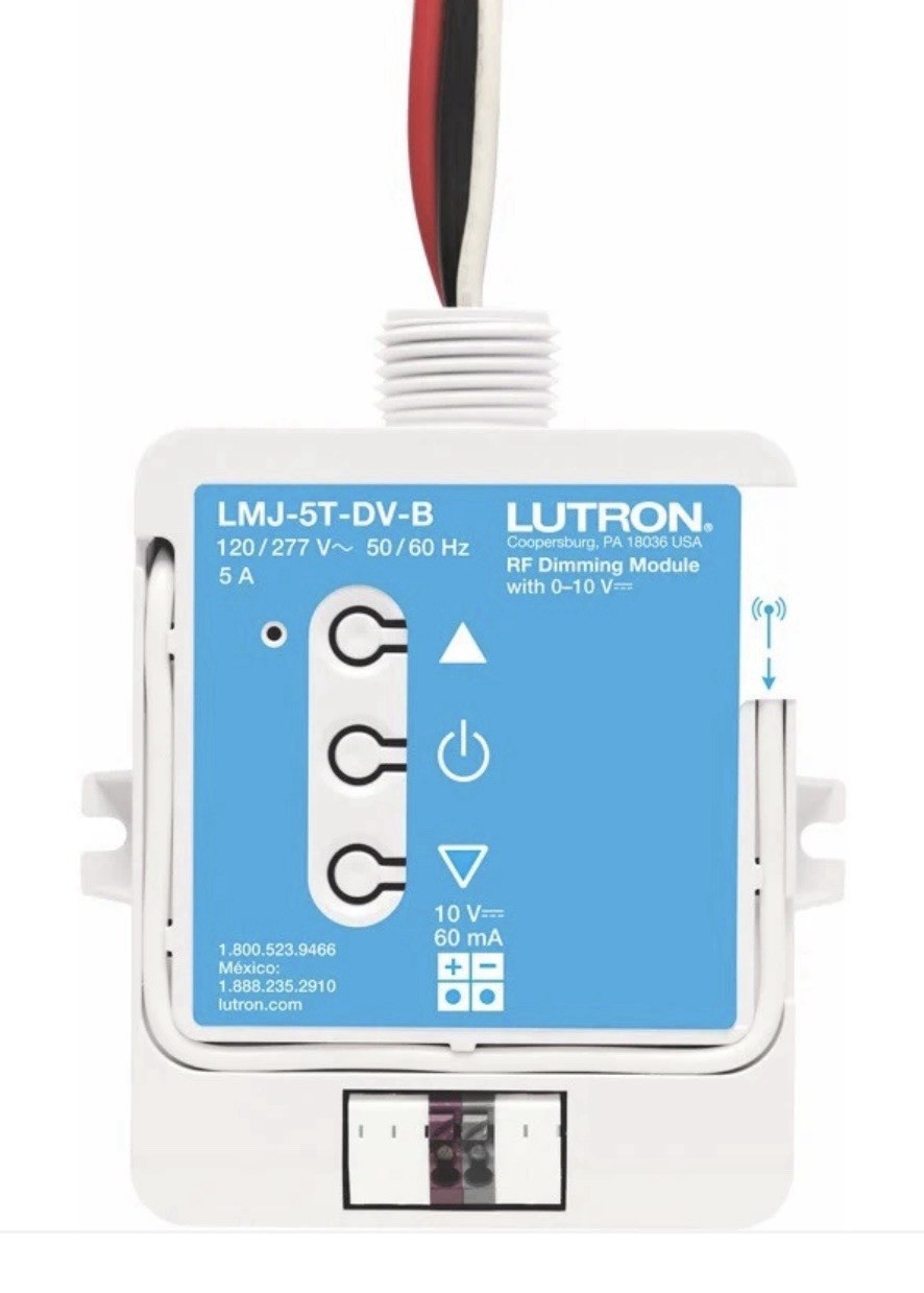 Lutron LMJ-5T-DV-B RF 0-10V Dimmer Module 120/277V 5A Power Port