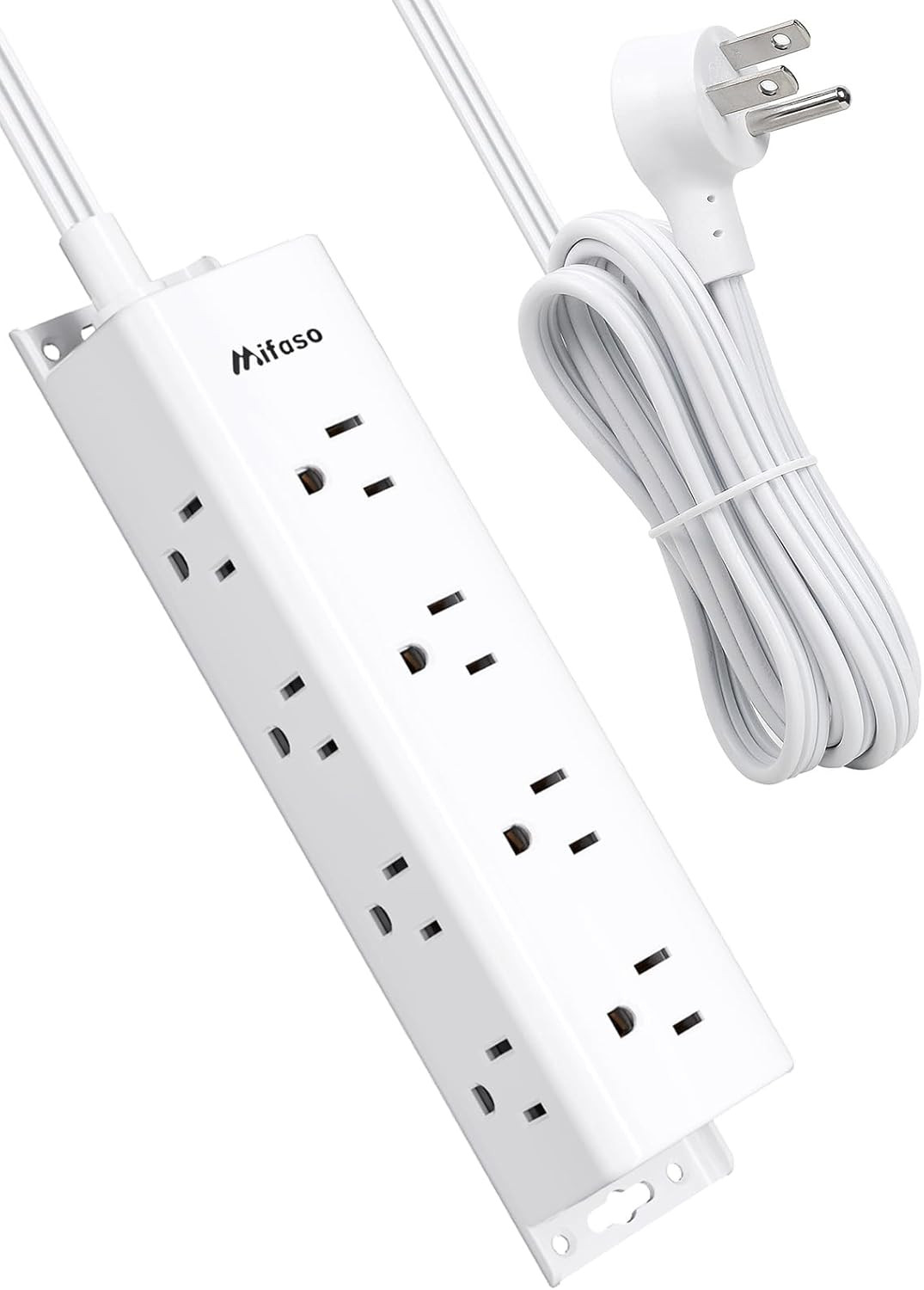 Surge Protector Power Strip – 12 Widely Spaced Multi Outlets, Wall Mount, 3 Side