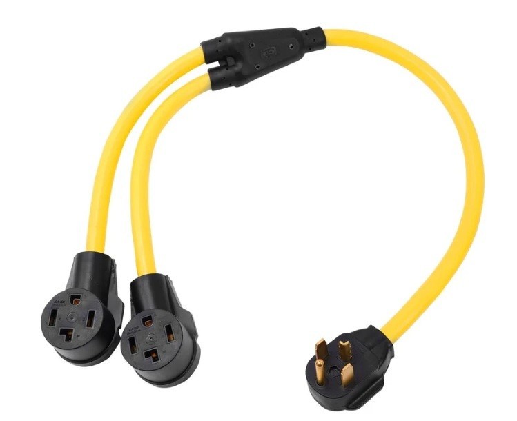 ONETAK NEMA 14-30P to 2 Outlet 14-30R Y Splitter STW 3 Feet 120V/240V 30 Amp …