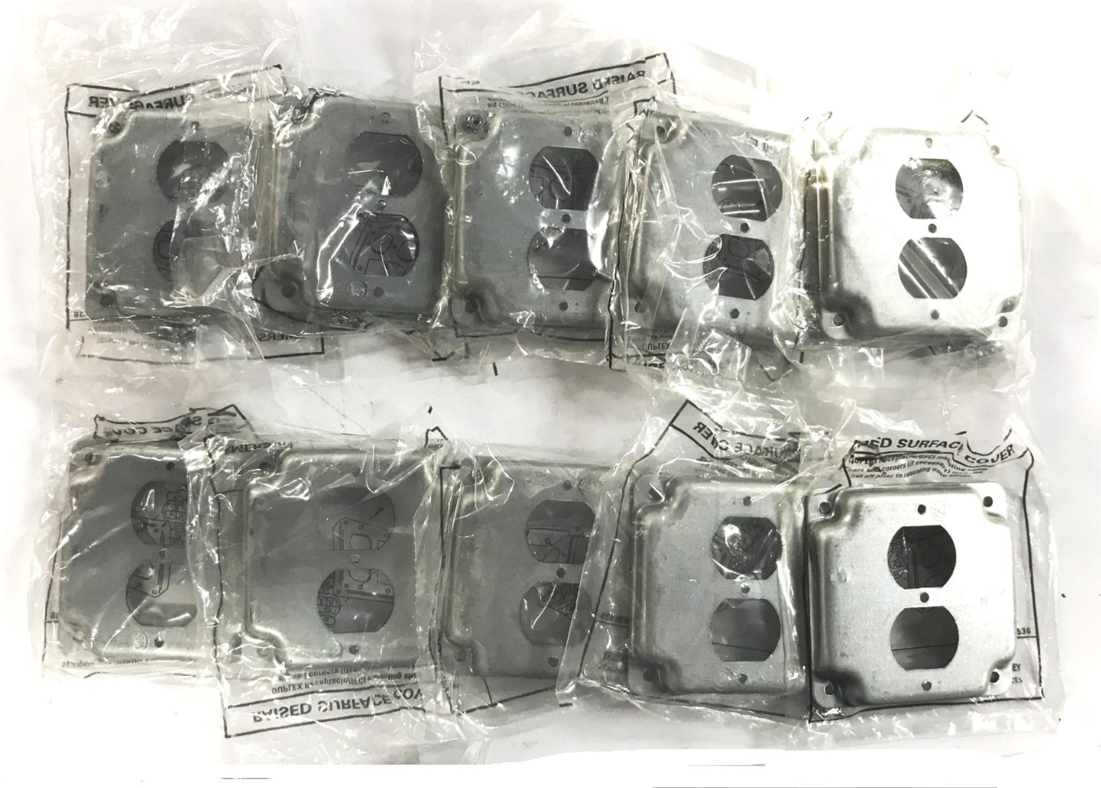 Emerson/Appleton Raised Surface Duplex Receptacle Cover 503536 [Lot of 10] NOS