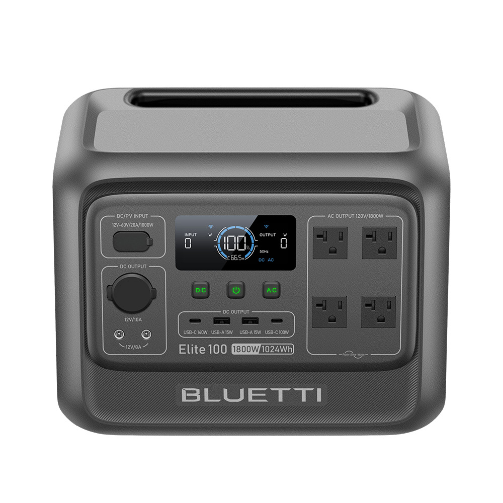 BLUETTI Elite 100 V2 1800W 1024Wh Portable Power Station + 200W Solar Panel Kit