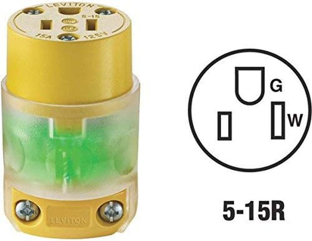 515CV-LIT Lighted Grounding Cord End Replacement for Safe Connections