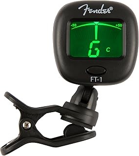 Fender FT-1 Professional Guitar Tuner Clip On, with 1-Year Warranty, Full-Range