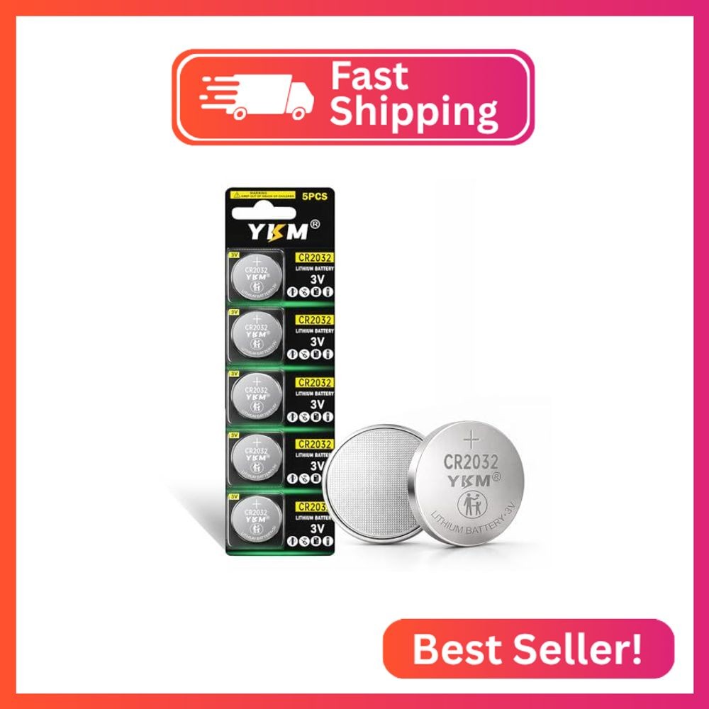 5 Pack CR2032 Batteries 3V Lithium Coin Cell Battery for AirTags Key Fob