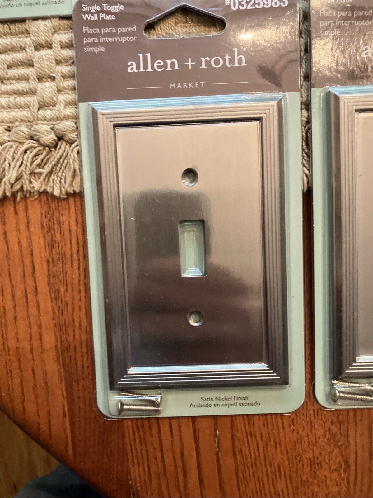 Allen + Roth Triple/Double/Single Toggle Wall Plate Satin Nickel Light Switches