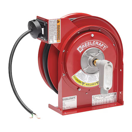 Reelcraft L 4545 123 X Extension Cord Reel, Red, 45 Ft, 12 Awg