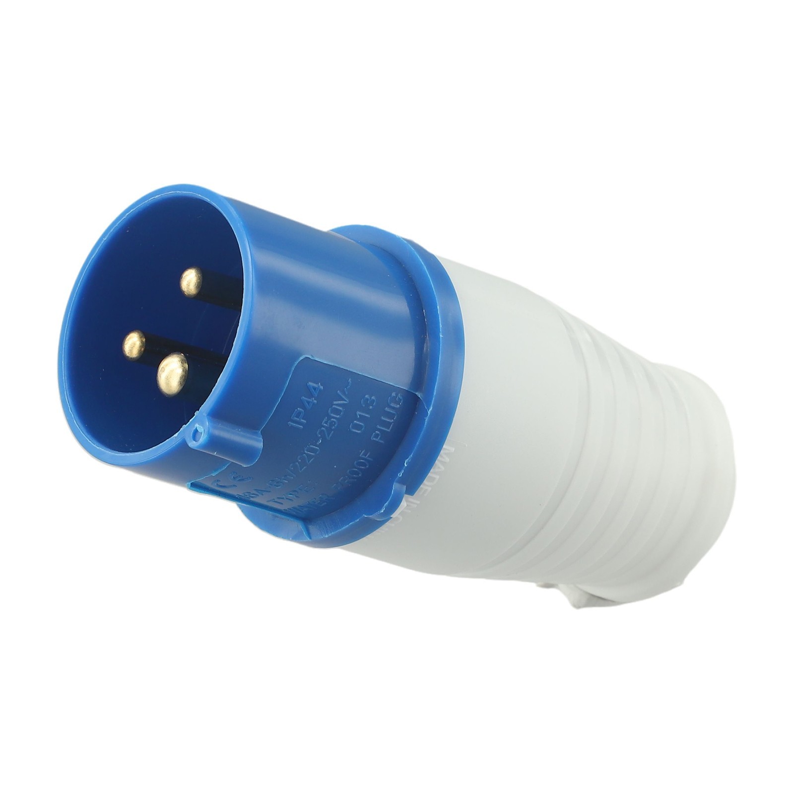 Blue 16A 3 PIN-SOCKET 240V 2P&E Site IP44 Blue Industrial Male Female UK SELLER