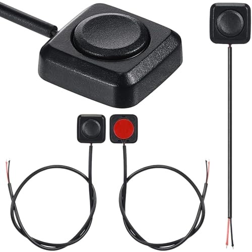 4 Pcs Momentary Push Button Switch 12V Small Black Shell with Black Shell