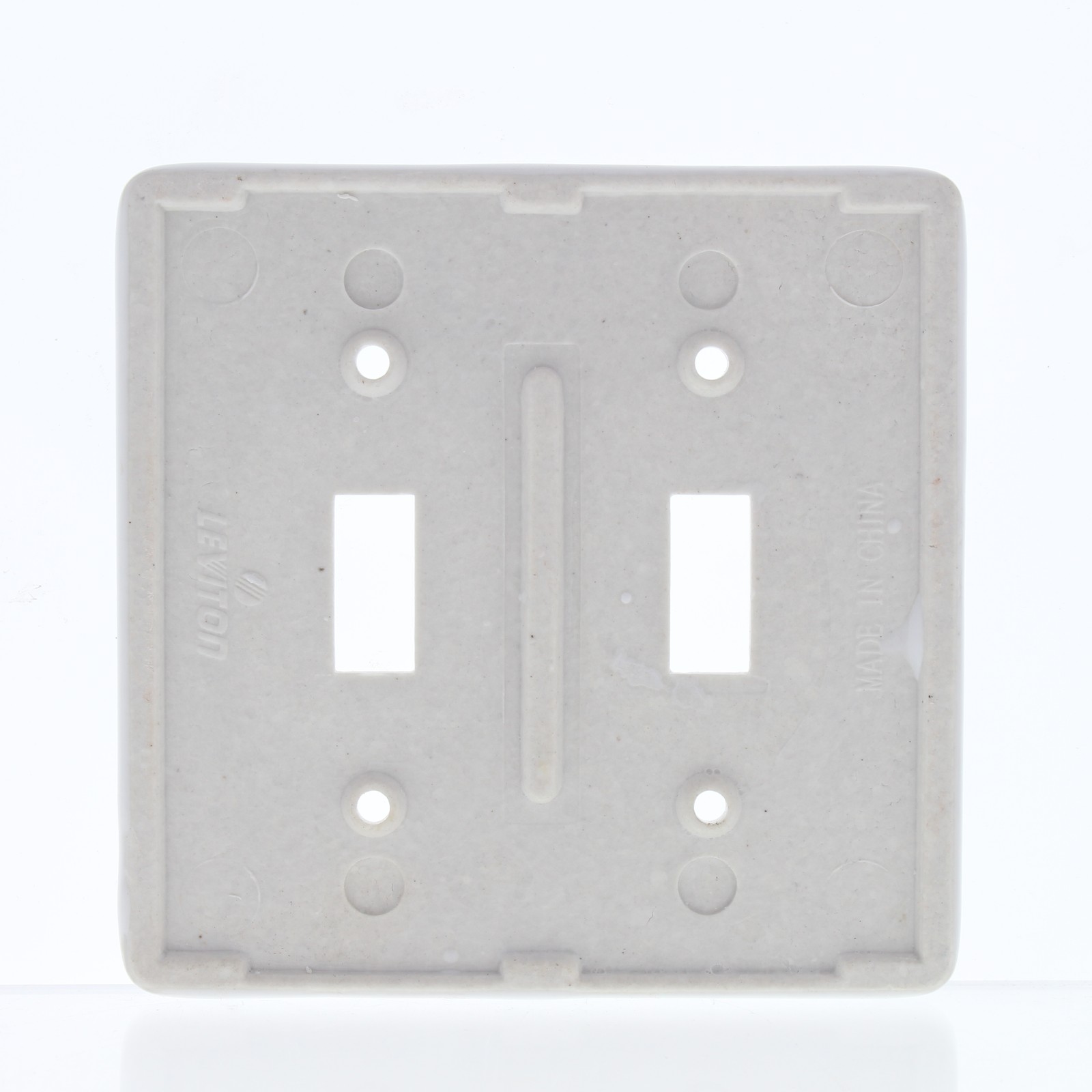 Leviton 89509-BL Blue Flower 2-Gang Standard Toggle Ceramic Wallplate Cover 5pcs