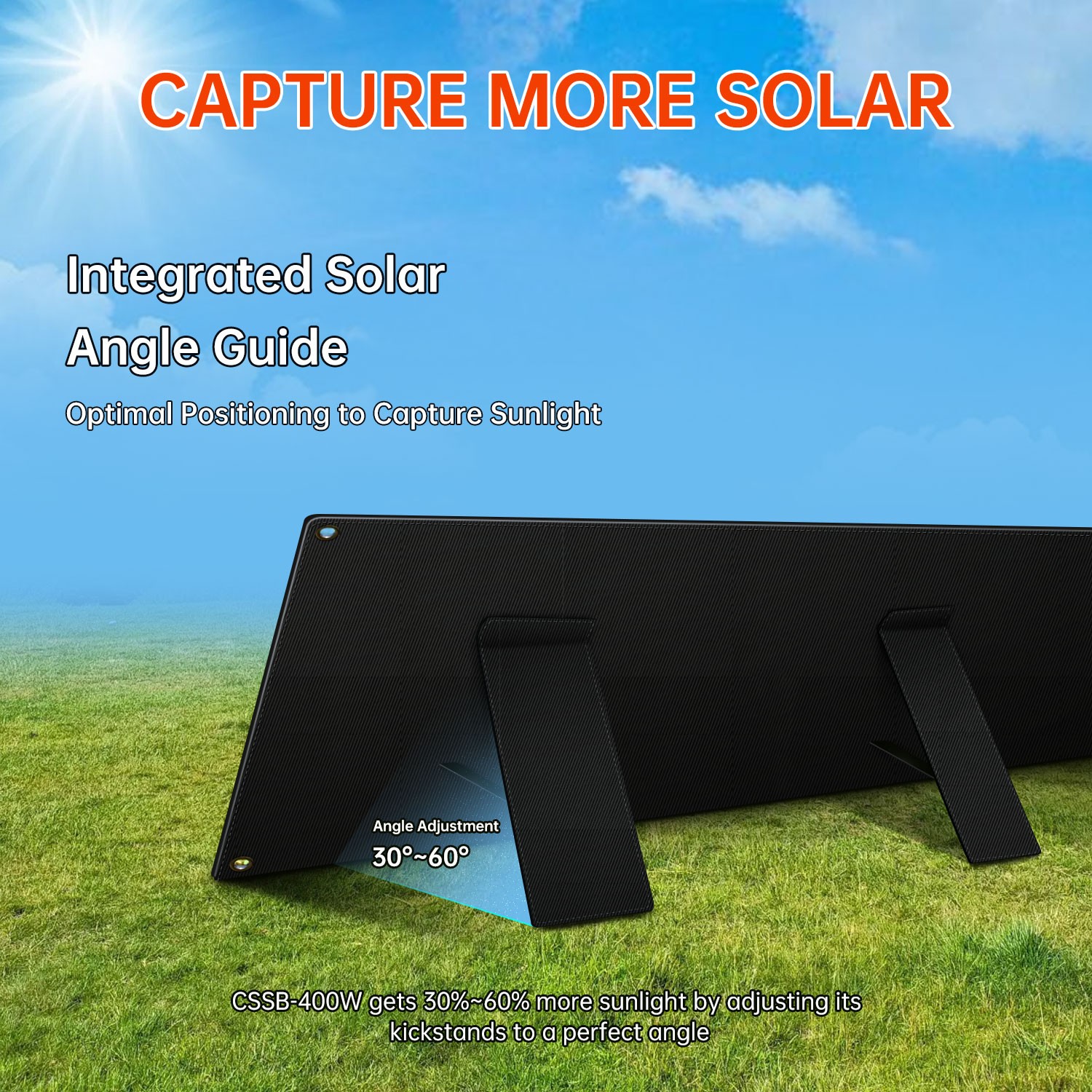 500W Foldable Portable Solar Panel for Power Station Charging Camping Mono Home