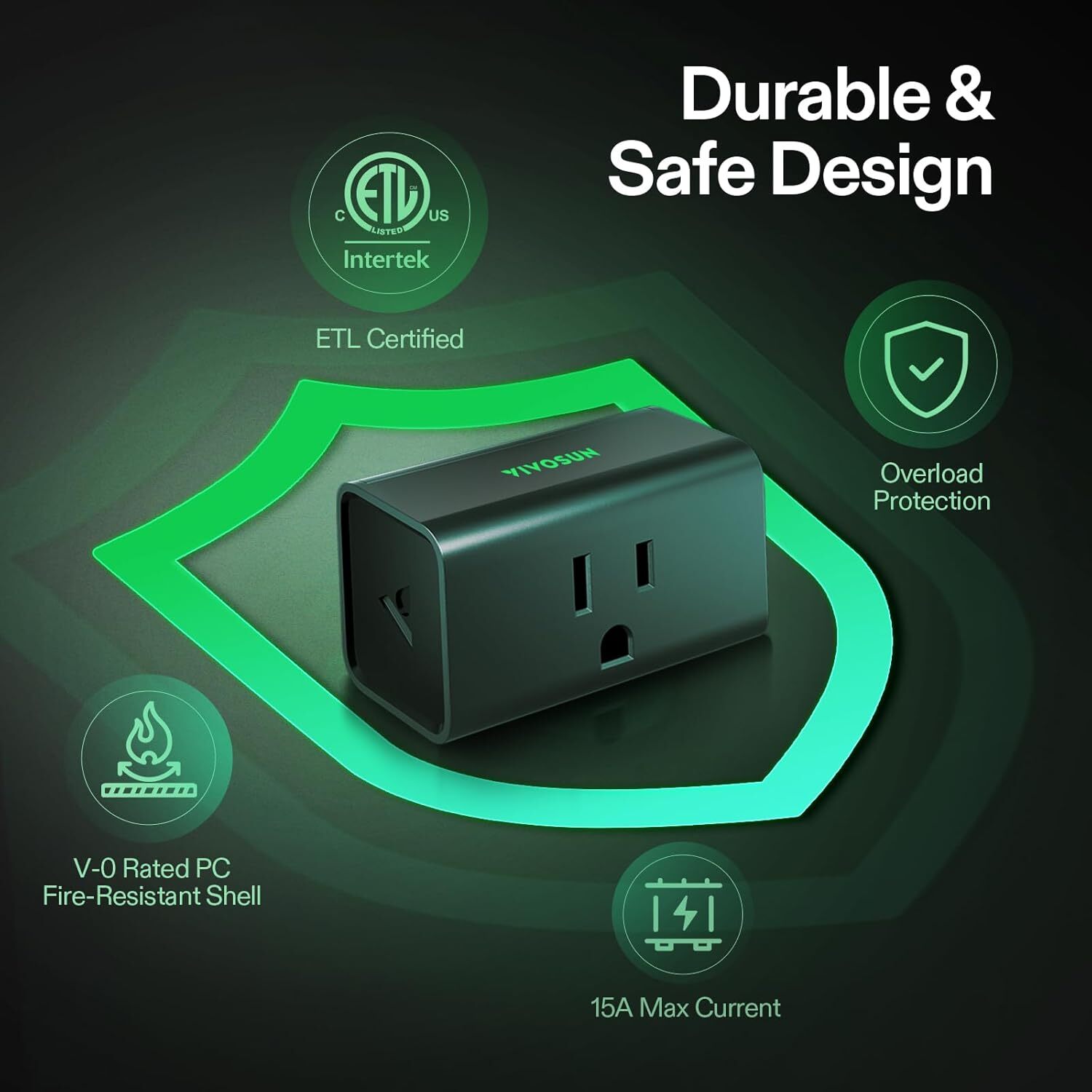 A10 Smart WiFi Outlet GrowHub Controller 15A 1800W w/ VIVOSUN App for Grow Tent