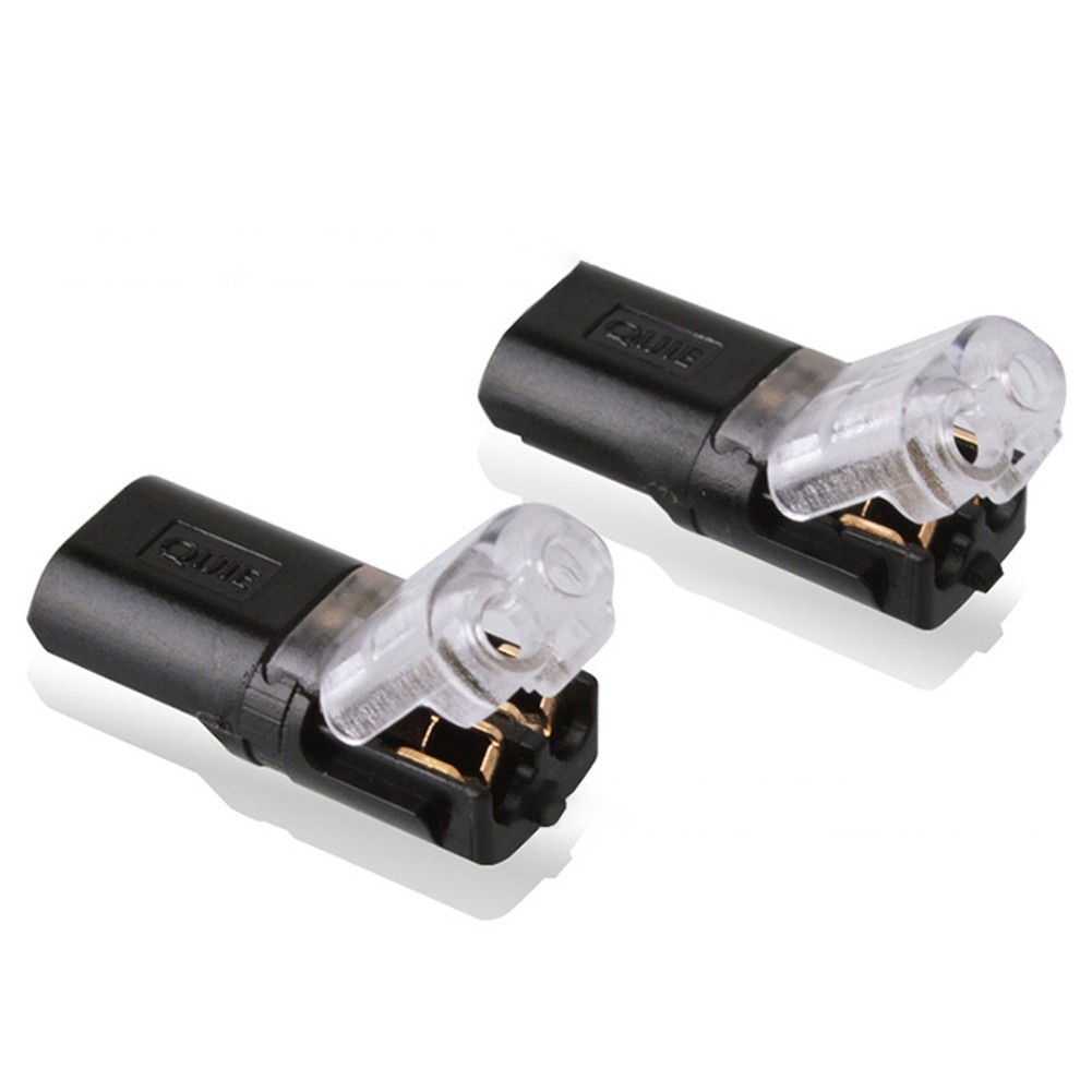 20pcs Double-Wire Plug-in Connector, Pluggable 2 Pin 2 Way LED Wire Connectors,