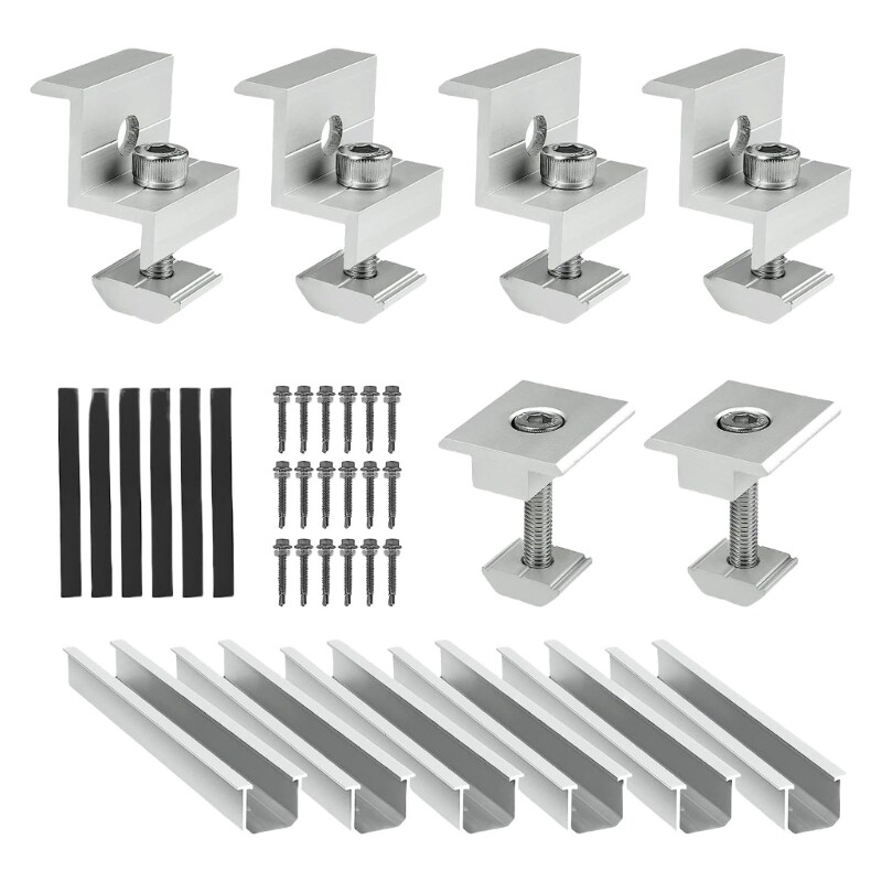 6Pcs Solars Panel Mounting Brackets for Easy Installation on Various Items