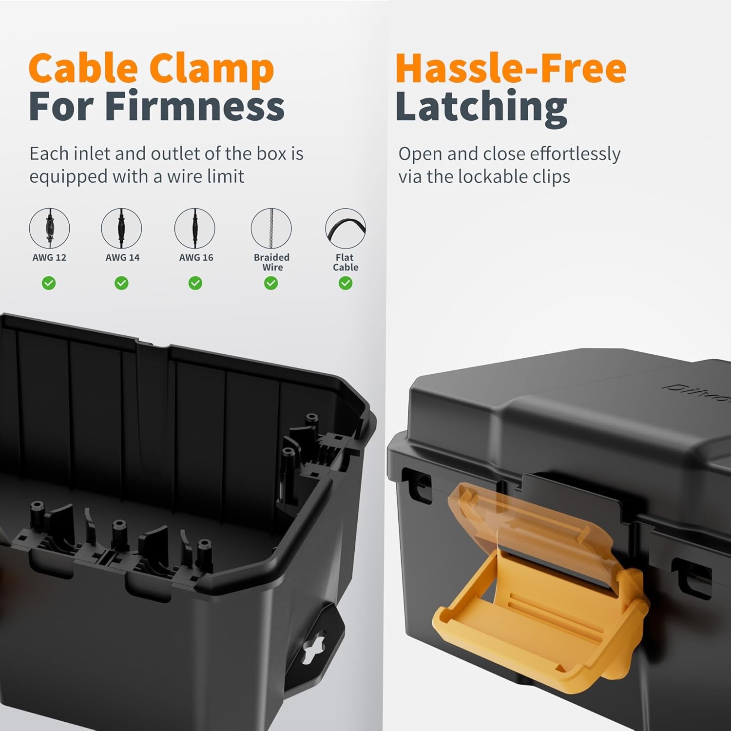 Waterproof Electrical Box Outdoor Extension Cord Cover Large Outdoor Cord Box