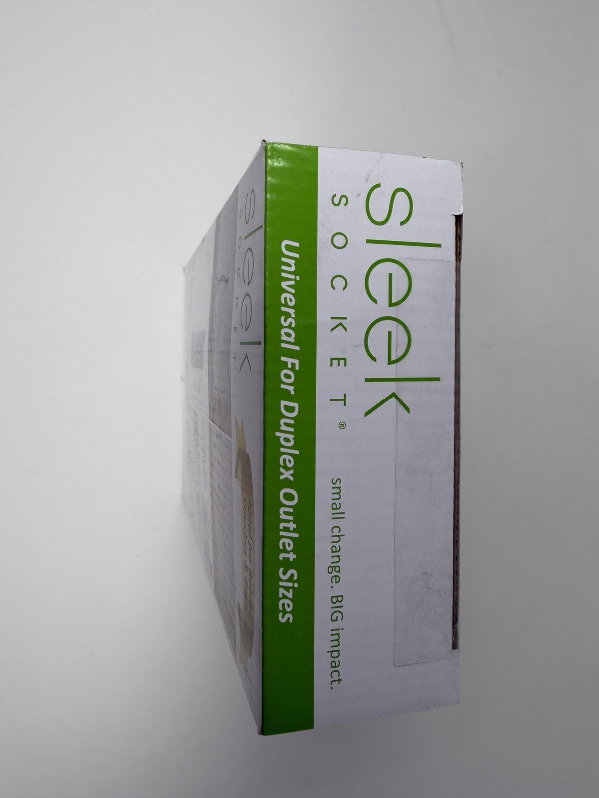 Sleek Socket Original and Patented Flat Ultra-Thin Outlet Concealer 8ft Dual Two