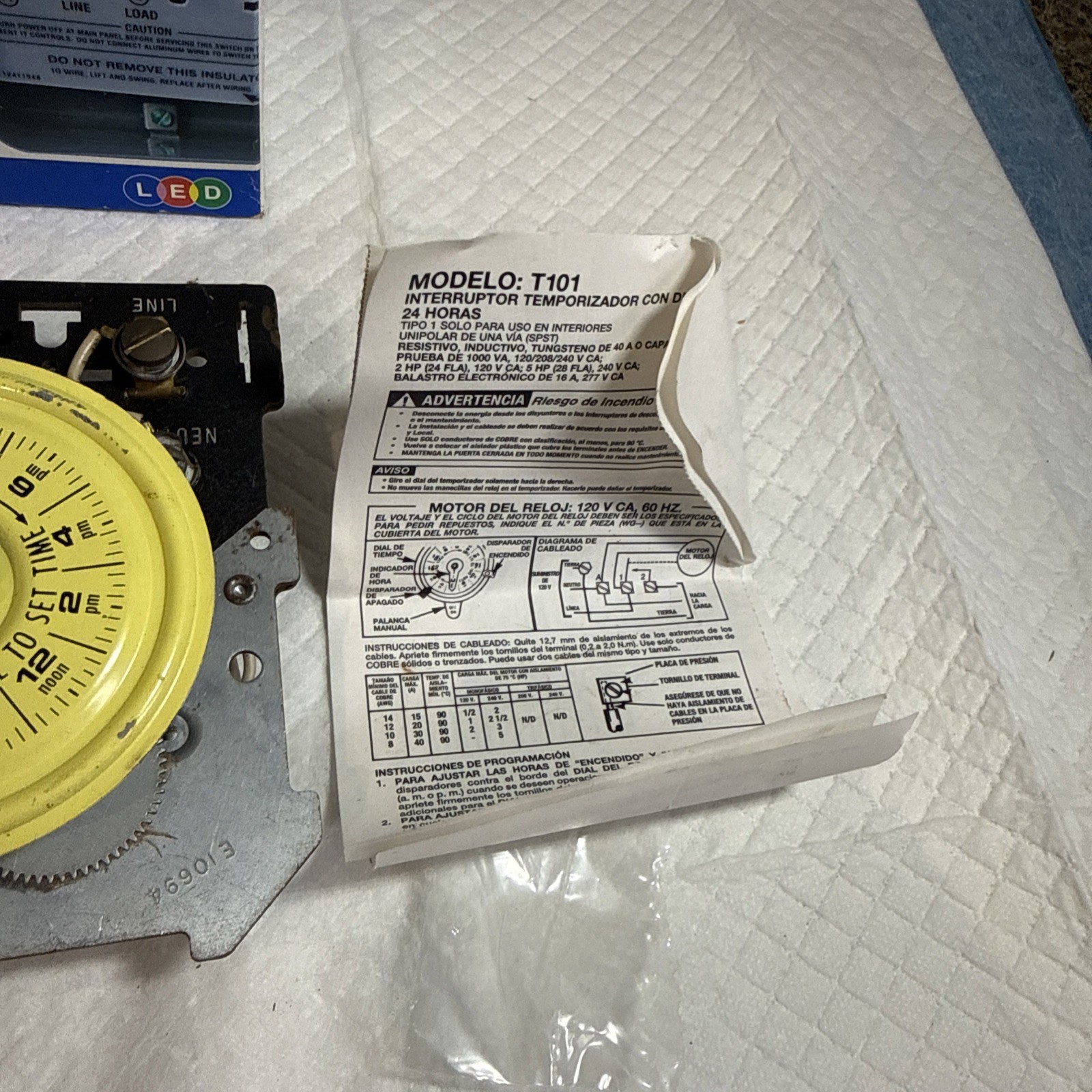 Intermatic T101 24 Hour Industrial Grade Indoor Mechanical Time Switch No Case