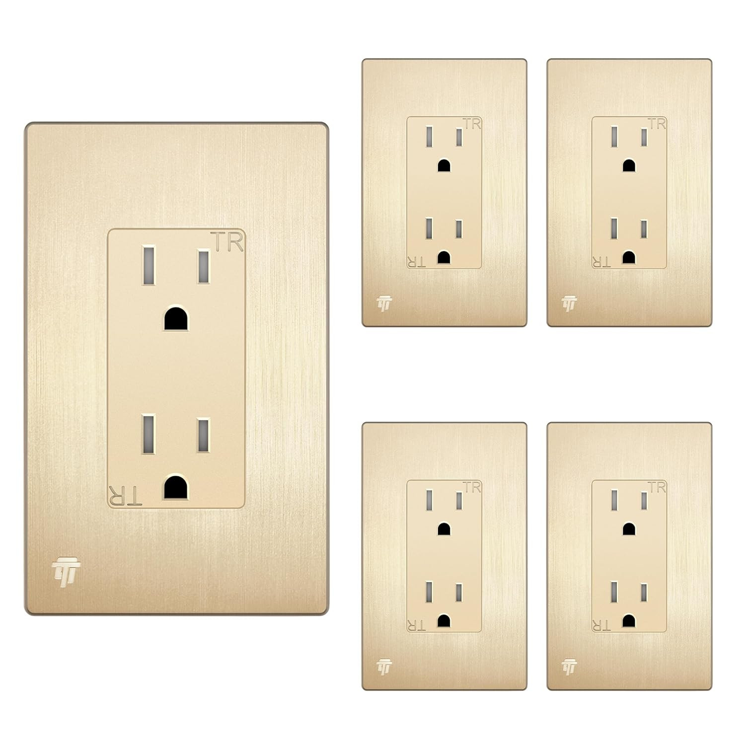 Elite Series Decorator Receptacle Outlet Child Safe Tamper-Resistant, Gloss Fini