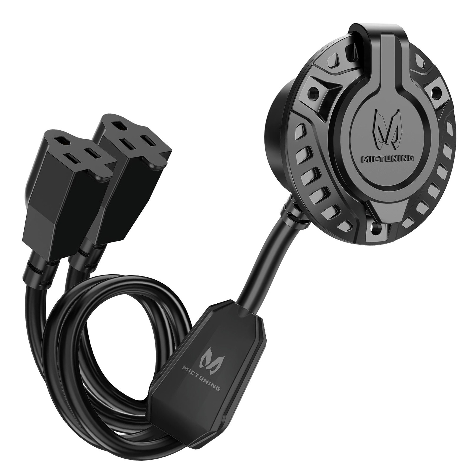 MICTUNING 15 Amp 125V RV Shore Power Inlet Kit w/ Two 20-Inch Heavy Duty Cables