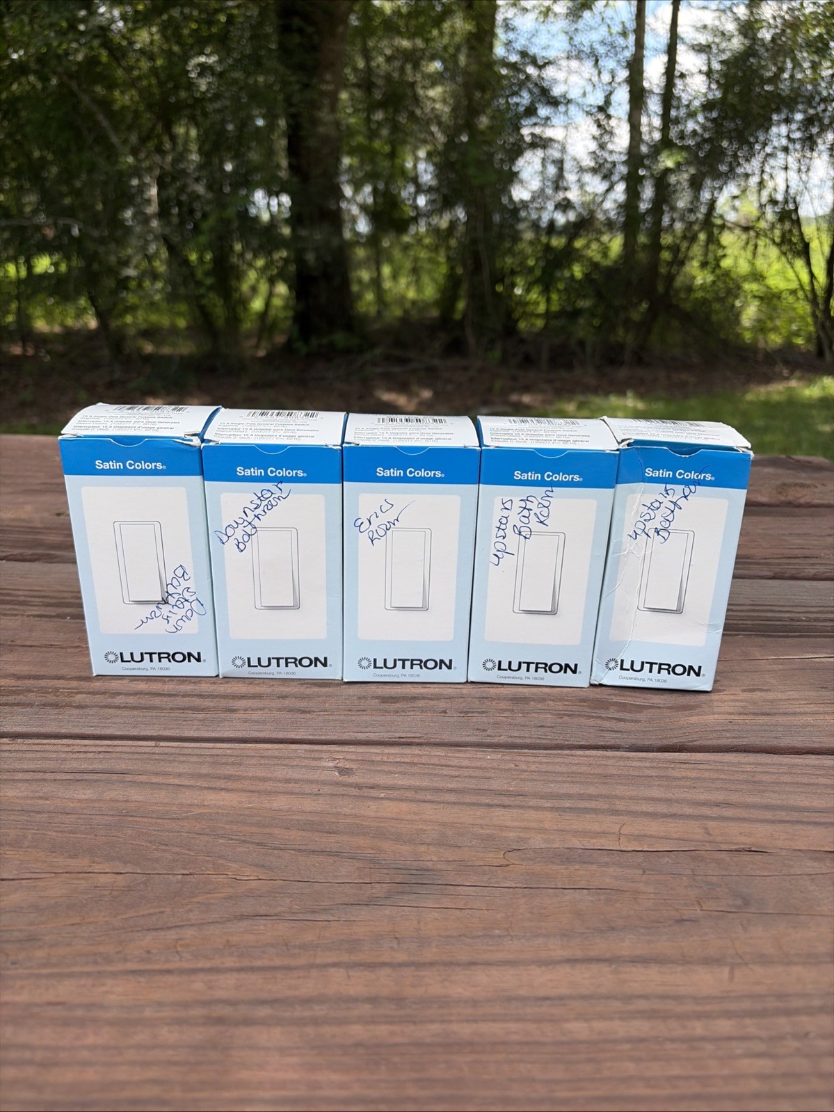 LOT OF 5 Lutron Satin Color Eggshell SC-1PS-ES Single Pole Switch “NEW”