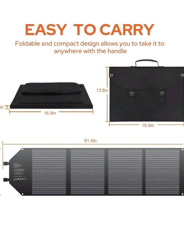 Enginstar 100w Foldable Solar Charger Power Station S100