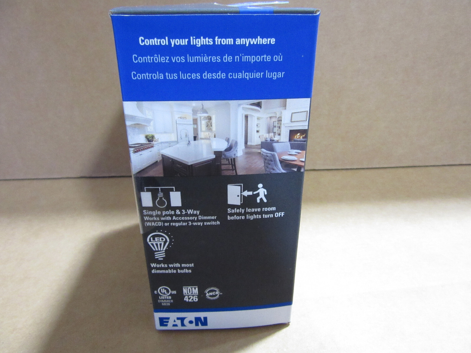 Eaton WFD30-C2-SP-L Wi-Fi Smart Dimmer 120V LED or CFL White WFD30-C2 New