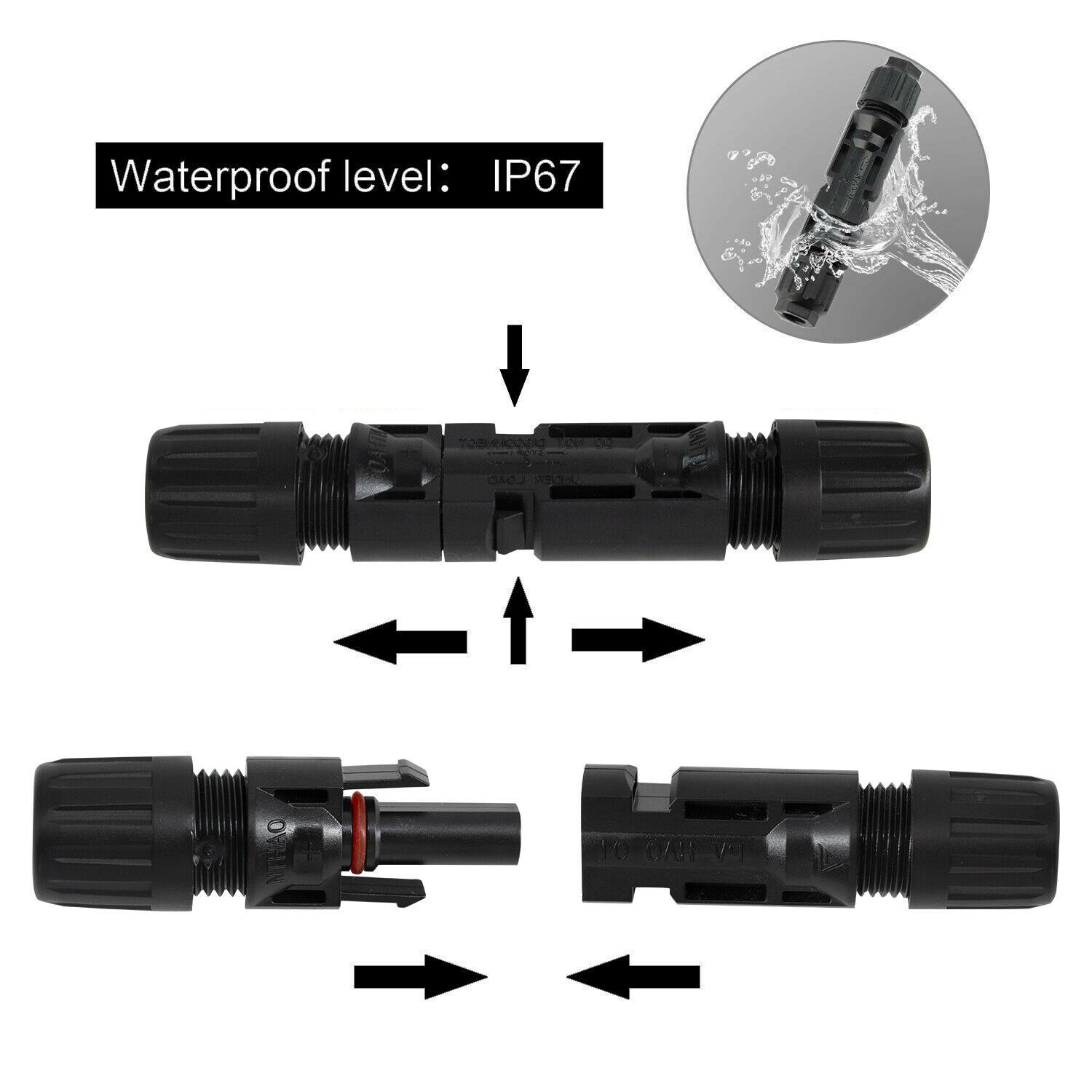10/20/50/100/200 Pairs Male Female Solar Cable Connectors For DIY Solar Panel