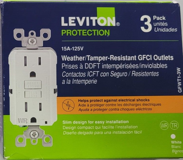 Leviton 15 Amp 125-Volt Self-Test Tamper Resistant/Weather Resistant GFCI Duple
