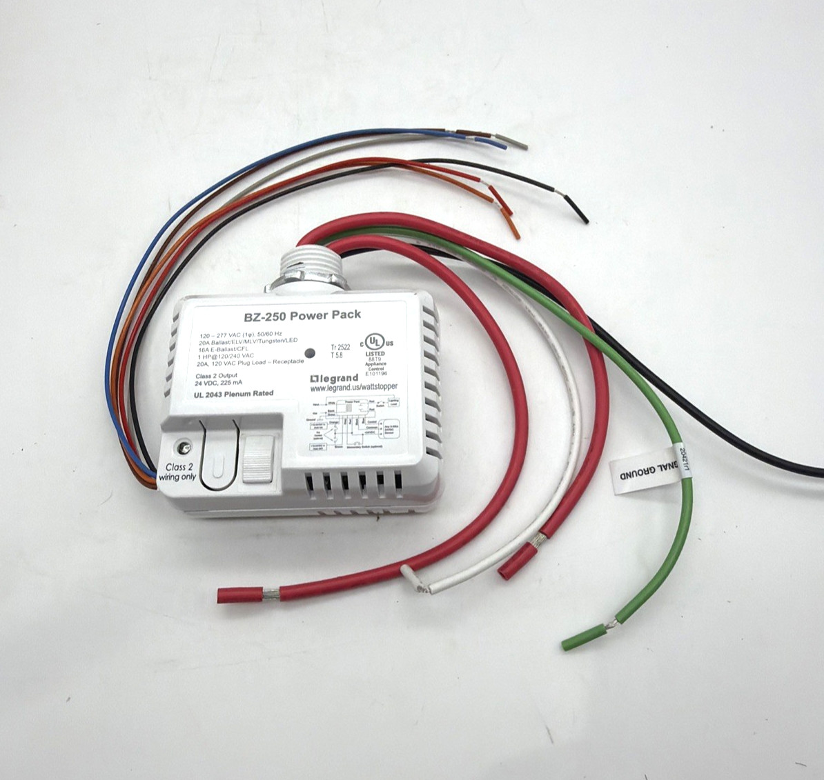 Wattstopper BZ-250 Power Pack 120-277V 24VDC 225mA Auto-On Manual-On Open Box