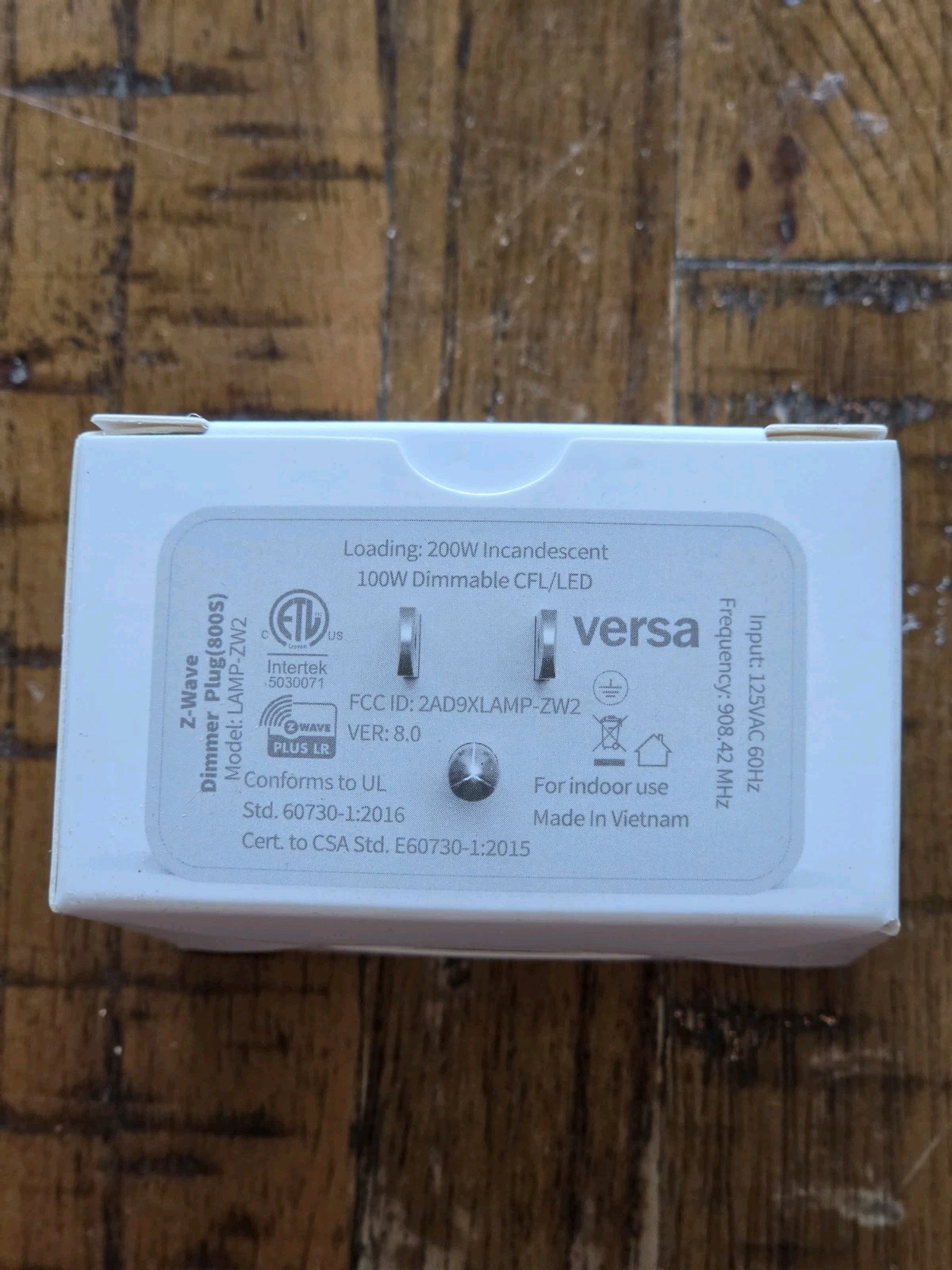 Versa LAMP-ZW2 Z-Wave Plus LR Lamp Dimmer Plug S2 Smart Lighting Control